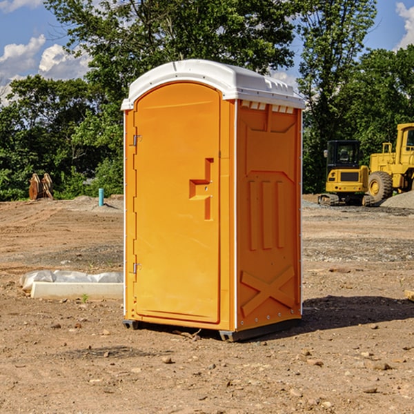 how often are the porta potties cleaned and serviced during a rental period in Parker Kansas